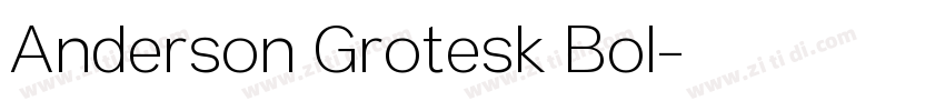 Anderson Grotesk Bol字体转换